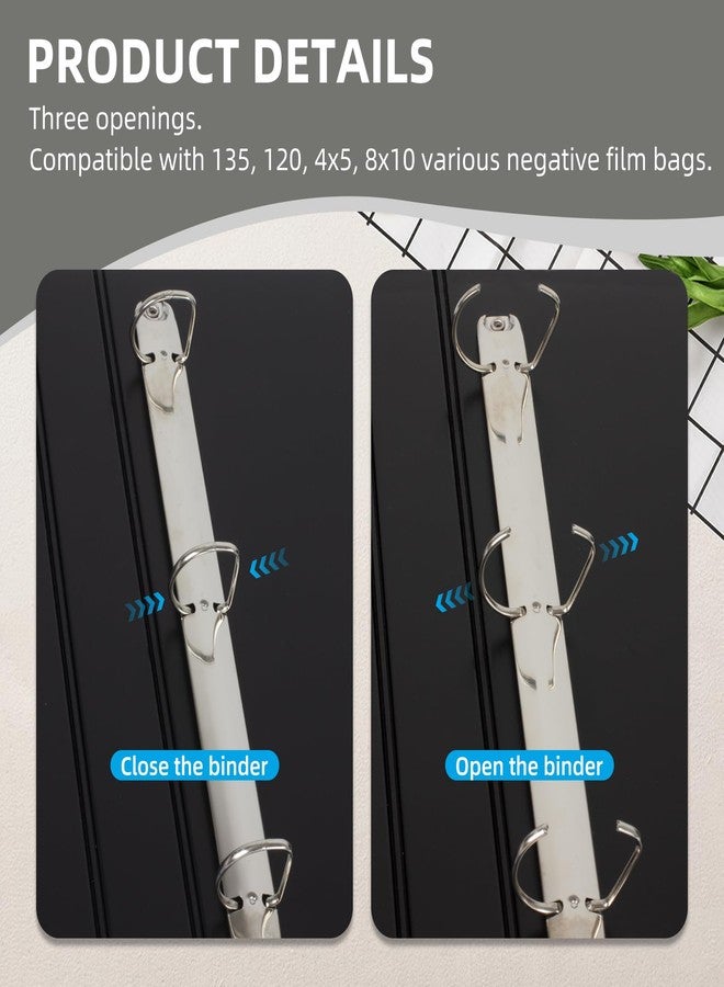 eTone Archival Storage Sheets 120 Negative Page Preservers Sleeves with Film Album Ring Binder(50x120) - Image 3